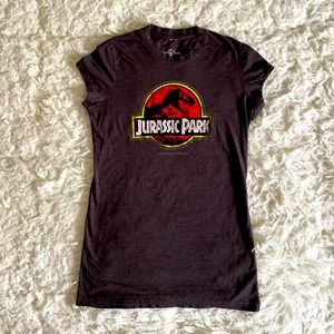 {UNIVERSAL STUDIOS} Jurassic Park Logo Ladies Tee Size S!